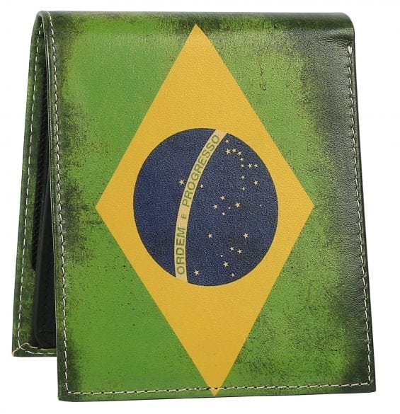 brazil flag mens wallet