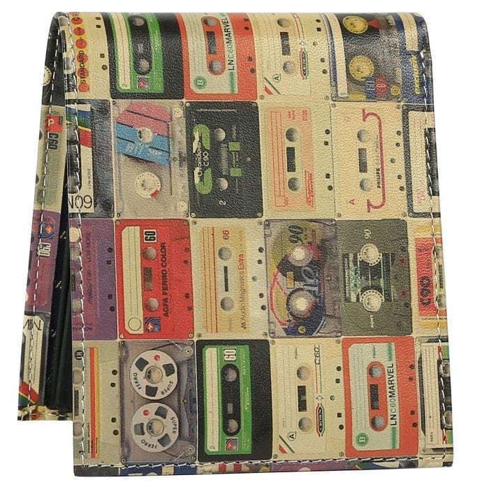 cassette collage mens wallet
