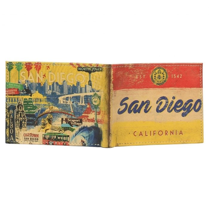San Diego Flag San Diego Collage Wallet