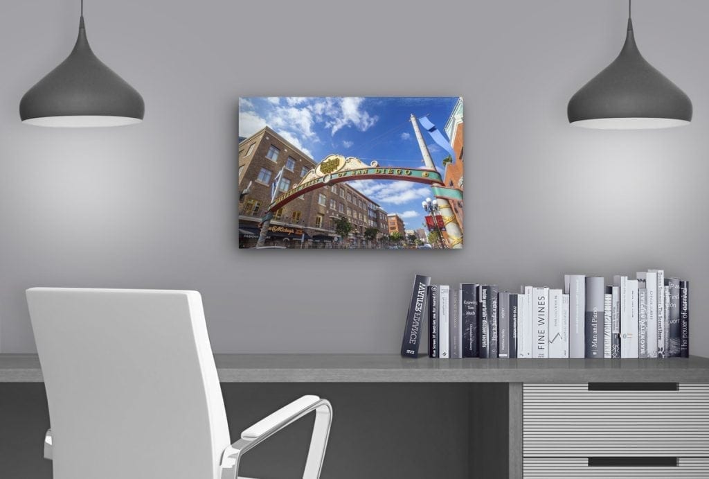 Gaslamp Sign Gallery Wrapped Canvas United Streets of Art