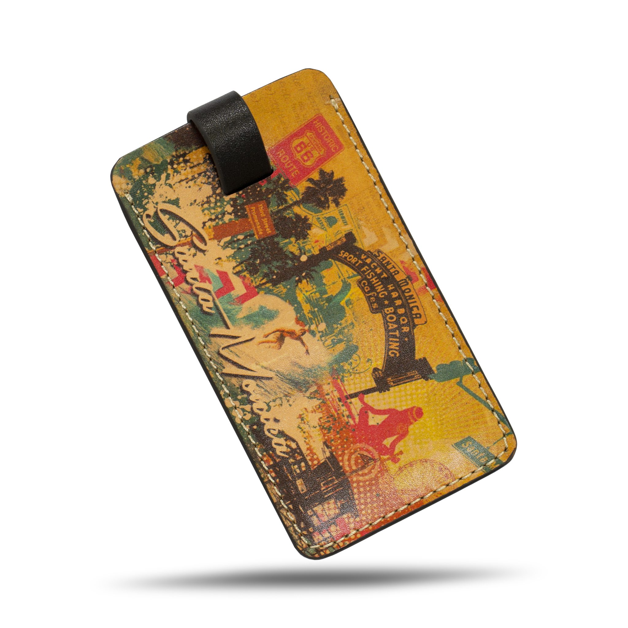 Santa Monica Collage Luggage Tag United Streets of Art