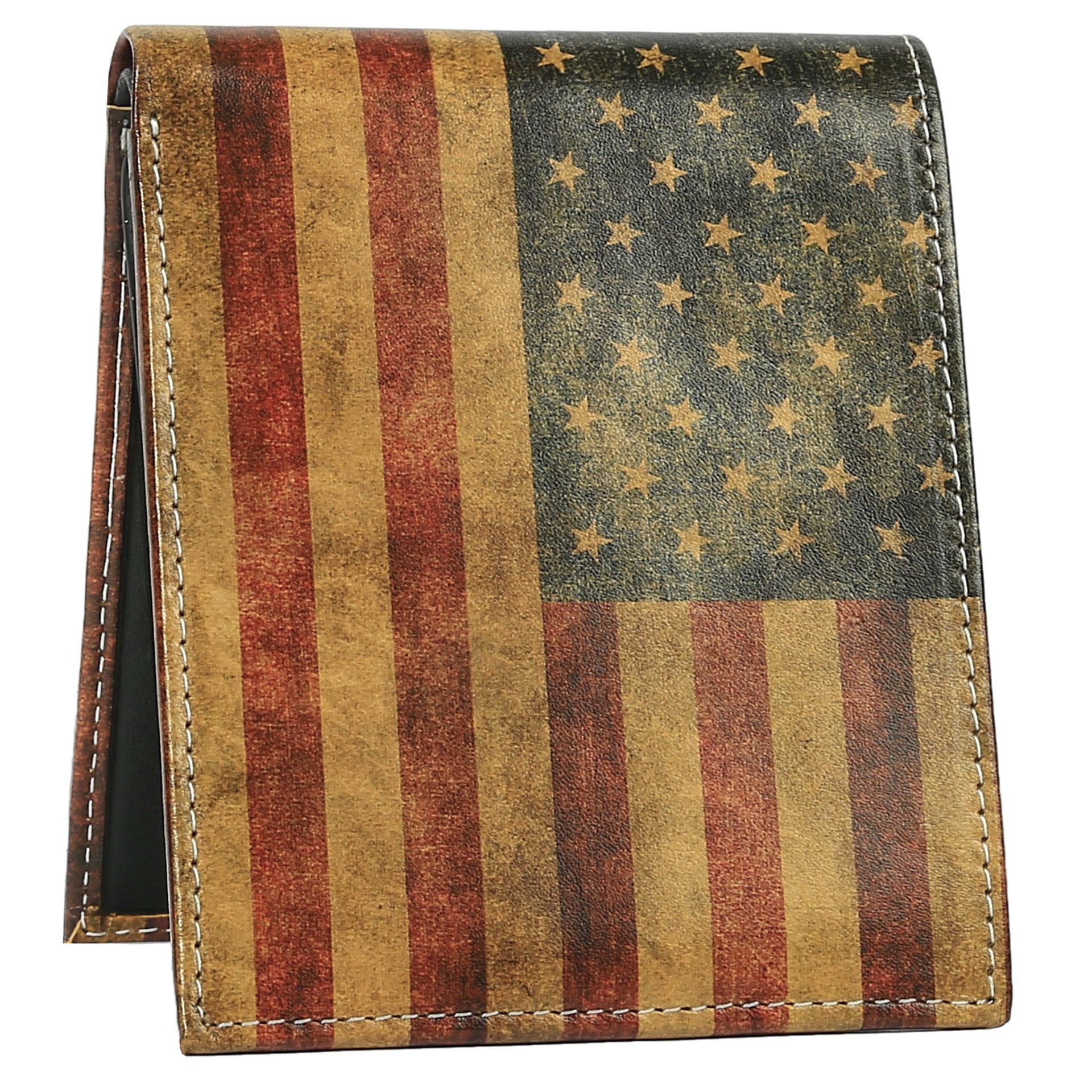 Home Bay American Flag Design Billfold Canvas Wallet