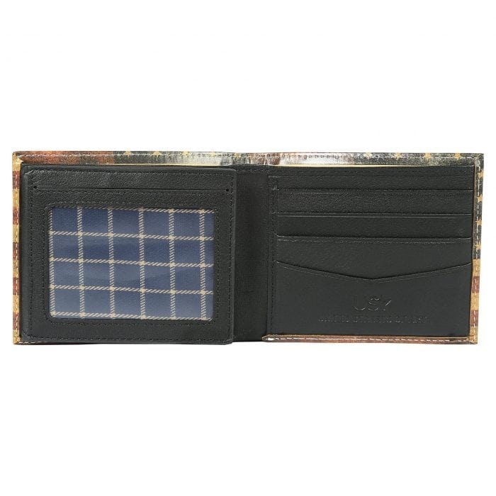 American Flag Leather Mens Wallet Interior
